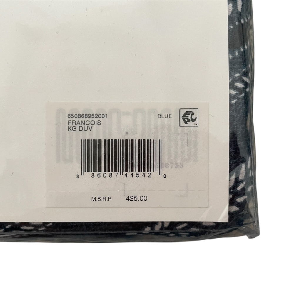 Ralph Lauren Duvet Cover Francois Navy Blue King 100% Cotton Bedding 108x96in - Picture 6 of 7